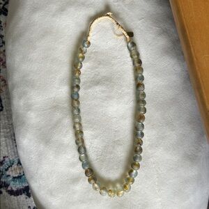 Vintage Ghana Recycled Swirl Glass Beaded Necklace